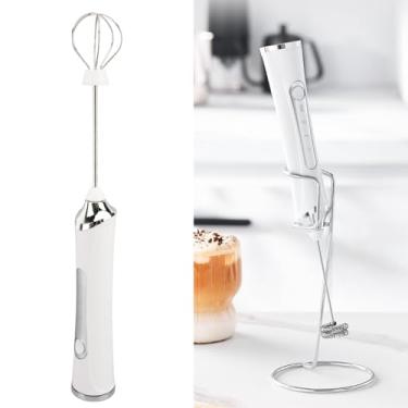 Imagem de Varinha Poderosa para Espumante de Leite, Batedor de Leite Portátil Recarregável USB de 3 Velocidades Com Misturador de Bebidas Alimentado por Bateria de Aço Inoxidável para