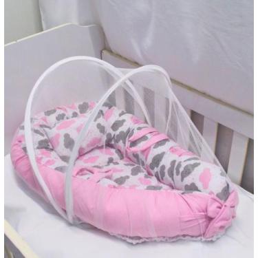 Imagem de Ninho Redutor de Berço para Bebê com Mosquiteiro Várias Estampas - Jba