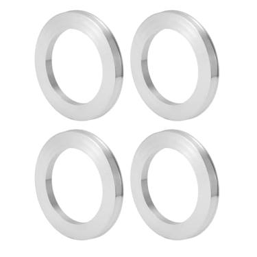 Imagem de INFINAUTO Anéis centralizados no cubo da roda do carro OD 100,1 mm para ID 70,1 mm eixo central de rodas amortecedores Hubrings liga de alumínio tom prata durável