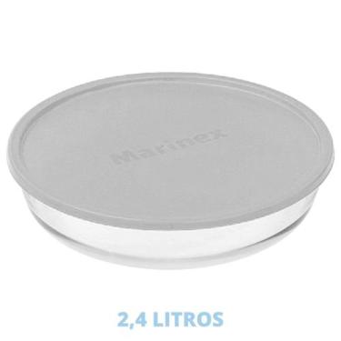 Imagem de Travessa 2,4L Vidro Temperado Forma Redonda C Tampa Marinex - NADIR FI