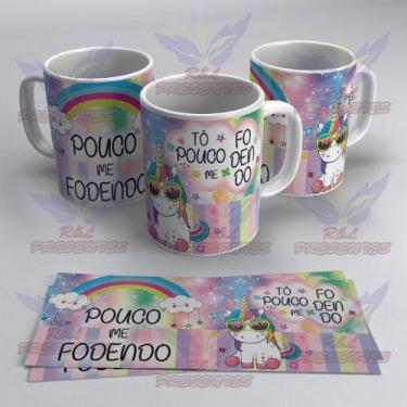 Imagem de Caneca de Porcelana Unicórnio Indelicado - Pouco Me F*** - R&L Present