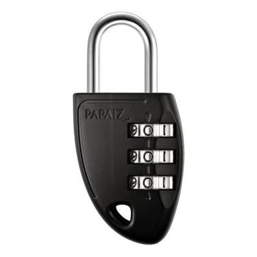 Imagem de Cadeado Com Segredo Cs23 30mm Zamac Preto Senha 3 Dígitos Papaiz, Pret