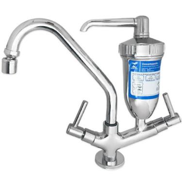 Imagem de Torneira Com Filtro Cozinha Metal Mesa Bancada Luxo 1/4 Volta - Tanko 