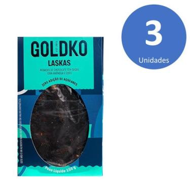 Imagem de Kit c/3 Laskas 70% Cacau Amêndoa e Coco 150G GoldKo