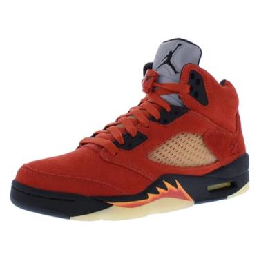 Imagem de Tênis feminino retrô Air Jordan 5, Nascer do sol marciano/preto/vermelho fogo, 36