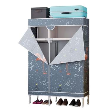 Imagem de Guarda-roupa Armário espaçoso portátil, guarda-roupa para casa, corpo inteiro, tecido, guarda-roupa temporário para quarto armário