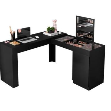 Imagem de Escrivaninha Penteadeira Lais Preto Fosco - CasaH