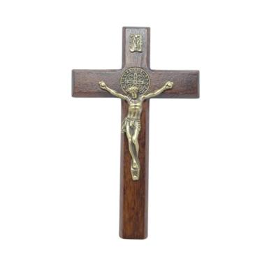Imagem de Crucifixo de São Bento de porta e parede 12 cm (Cruz de Libertação)