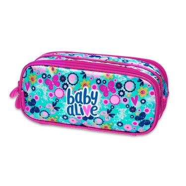 Imagem de Estojo Escola Duplo Baby Alive Florido Infantil Azul