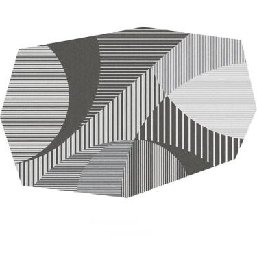 Imagem de HJZSZX Tapetes de quarto fáceis de limpar Tapetes decorativos para casa Tapetes geométricos listrados Tapetes de sala de estar de tamanho grande, YY001, E, 80x120cm