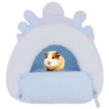 Imagem de Ninho de hamster, roupa de cama quente para hamster, mini cama de hamster para animais de estimação, ninho de degu, cama de animais pequenos, cama de casa de hamster, mini coelhinho de pelúcia,