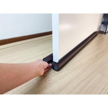 Imagem de Protetor Rolinho Veda Porta Impermeável sem Costura 90 cm Marrom - Bem