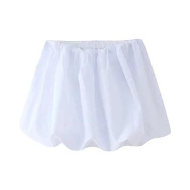 Imagem de Mini-saia Balão Feminina - Elástico na Cintura - Bainha Volumosa, S, C