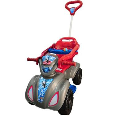 Imagem de Quadriciclo Vermelho Spider Menino 1 A 3 Anos Até 35kg Carro Passeio -
