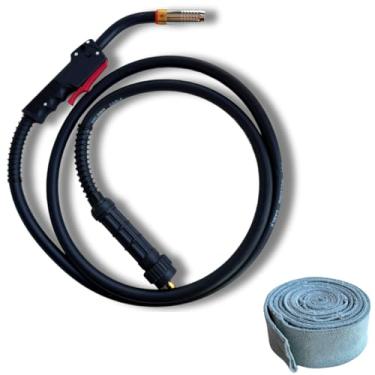 Imagem de Tocha de Solda MIG 450 (400A), Cabo 50mm, 3m de Comprimento, Conector Euro, com Kit de Acessórios + Proteção de Raspa