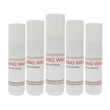 Imagem de - QI HUO JU - 5 peças de cera para corda de laço, lubrificante de trilho impermeável para arco composto recurvo de besta, cera de arco para tiro com arco reduz o atrito e evita desgaste (branco)