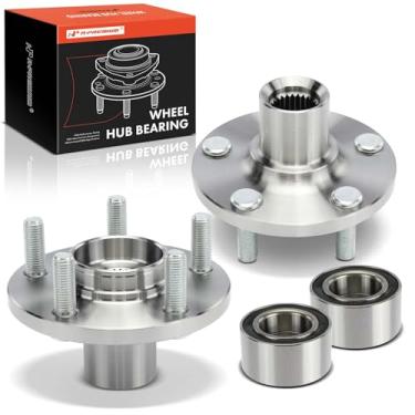 Imagem de A-Premium 2 kits de rolamento de roda dianteira e cubo da roda compatíveis com Chrysler PT Cruiser 2002-2010, Neon 2002 e Dodge SX 2.0 2003-2005, Neon 2002-2005