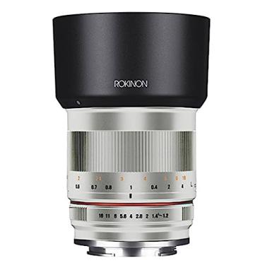 Imagem de Rokinon Lente de alta velocidade RK50M-FX-SIL 50 mm F1.2 AS UMC para Fuji (Prata)
