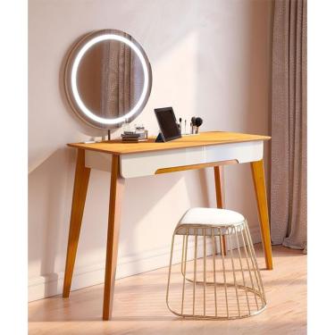 Imagem de Penteadeira Ambiente Jazz Off White Nature Com Led - Imcal