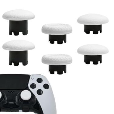 Imagem de LiXiongBao 6 Em 1 Joysticks Intercambiáveis Para Controle Dualsense Edge Do Ps5, Kits De Analógicos, Peças Reposição (Branco)