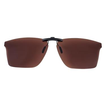 Imagem de Óculos de sol polarizados CLIP-ON para Oakley Ox8140 masculino, Marrom, 56 X 18