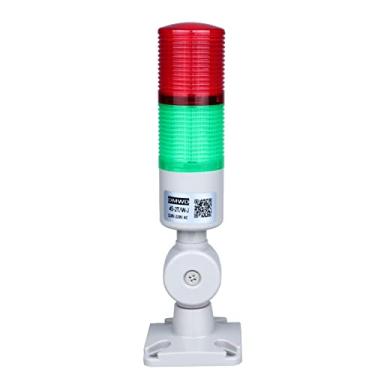 Imagem de DMWD Luzes de LED para torre de sinal, luzes de aviso industriais, luzes de torre de sinal, andon, luzes com base rotativa, luz contínua/intermitente comutável, (duas camadas, 12 V sem campainha)
