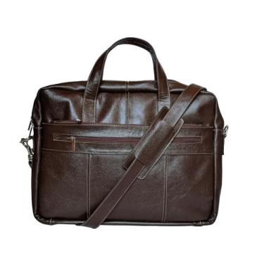 Imagem de Bolsa Transversal Em Couro Pasta Maleta Executiva Trabalho Diversos Co