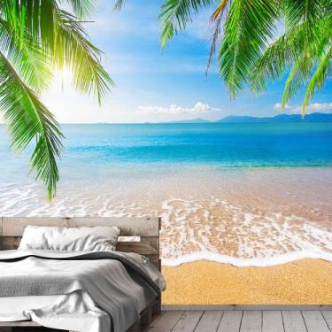 Imagem de Papel de Parede Praia Paisagem Mar Natureza Sala Painel - 109pcp - All