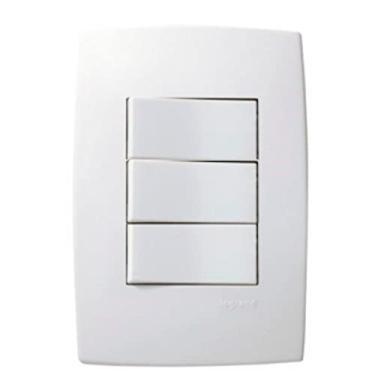 Imagem de CONJUNTO DE TRÊS INTERRUPTORES SIMPLES 4X2 BRANCO - PIALPLUS - PIAL - 613100