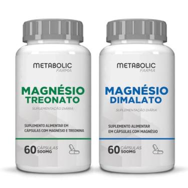 Imagem de Kit Magnesio Treonato + Dimalato 500Mg 120Cápsulas - Metabolic Farma
