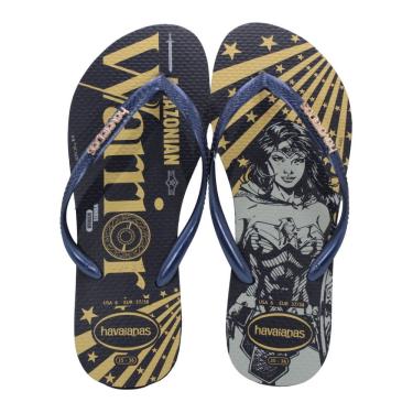 Imagem de Chinelo Havaianas Feminino Slim Warner Classics Azul Marinho