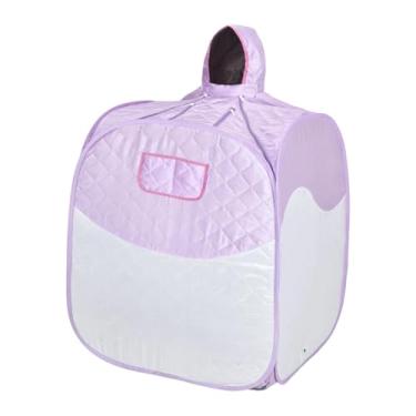 Imagem de Ｂｅｓｇａ Caixa de sauna a vapor portátil, leve, profissional, fácil de instalar, prática, premium, tenda de sauna dobrável para banho doméstico, Branco Roxo