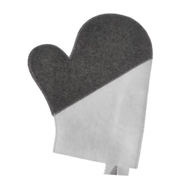 Imagem de IEUDNS Acessório para sauna Vaporarium cinza e branco, respirável, absorção de água, isolamento térmico para banheira, spa, piscina, chuveiro, presente, Luva Cinza E Branca