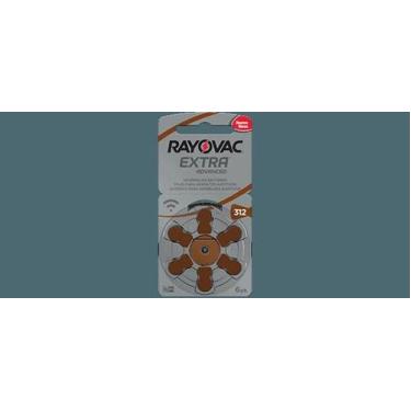 Imagem de Pilha botão auditiva l312  disco c/ 6 unidades rayovac - Pé de Apoio