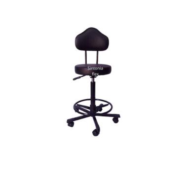 Imagem de Cadeira Caixa Alta Mocho Verona L Duplo Aro Base Em Aço