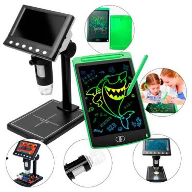 Imagem de Kit Microscópio Digital com Tela 5 Polegadas + Lousa Mágica - Outras M