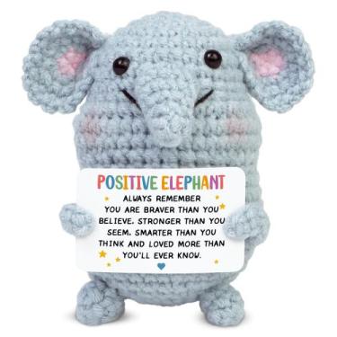 Imagem de Muñeca Elefante Tejida a Crochet OASSIE Regalo Inspirador para Mujeres