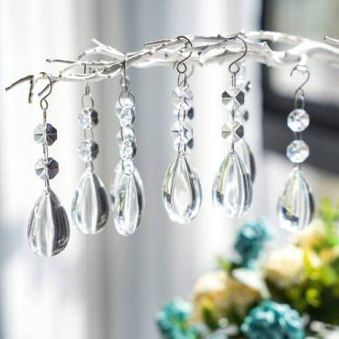 Imagem de 20 peças de prismas de candelabro de cristal H&D Tear Drop 8,2 cm - H&