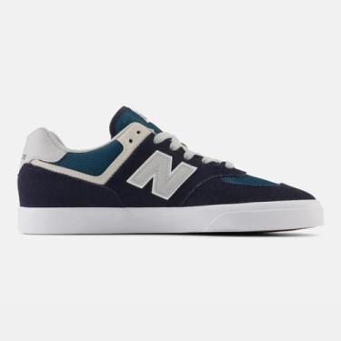Imagem de Tênis New Balance Numeric 574 Vulc Marinho Petroleo NM574VCN, Azul, 41