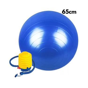 Imagem de Bola Inflável De Pilates 65cm Gym Ioga Anti Explosão Suporta até 150kg