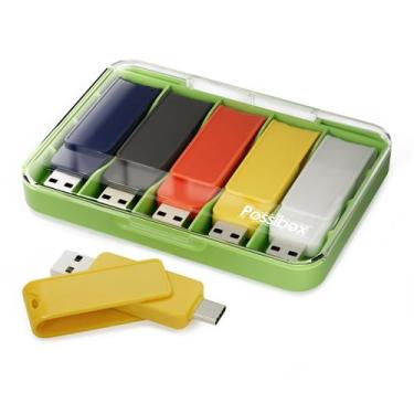 Imagem de Unidade flash USB Possibox tipo C e USB A 2 em 1 64 GB x5 com caixa