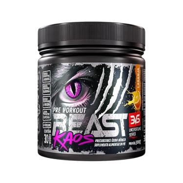 Imagem de 3VS Nutrition Pré-Treino Beast Kaos –Extra Forte Com Citrulina, Beta Alanina, Cafeína, Arginina, Taurina e Tirosina 300gr, Sabor Laranja