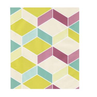 Imagem de Papel De Parede Adesivo 3D Geometrico Infantil Escritorio Sala Quarto Banheiro Lavavel Rolo 5 Metros