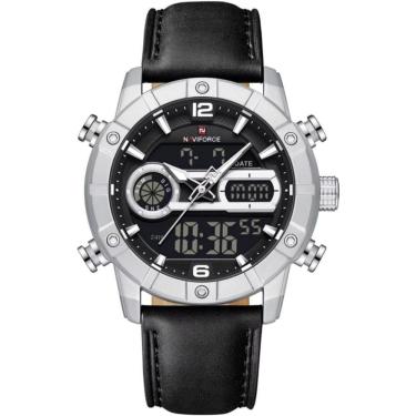 Imagem de Relógio Digital Masculino Multifuncional Luminoso Esportivo à Prova Dágua Prata