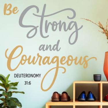 Imagem de Adesivos de parede Be Strong and Courageous PVC 40x30cm - yiweisai