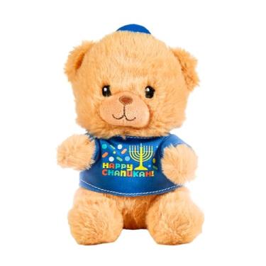 Imagem de Rite Lite Urso de pelúcia de Hanukkah – brinquedo de pelúcia Chanucá, presente perfeito para crianças, lembrancinhas de festa judaica, decoração de brindes, festival de luzes