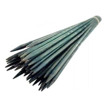 Imagem de Kit 100 Estacas Tutor De Planta Haste Pintada Bambu 1m Verde - Orquifl