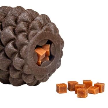 Imagem de Pinhau Brinquedo Interativo para Cachorro, Dispensador de Petiscos, Plástico Resistente, Tamanho Médio, Todas as Raças, Azul, 15x15x5 cm, para Treinamento e Entretenimento