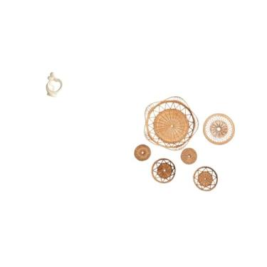 Imagem de Fenteer Escultura Artística de Casal em Resina E Coleção de Arte de Parede em Rattan Trançado para Casa, Mesa, Armário, Sala de Chá, Corredor, Quart