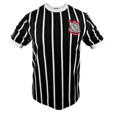 Imagem de Camiseta Corinthians Retro Democracia Preto Masculino-Masculino
